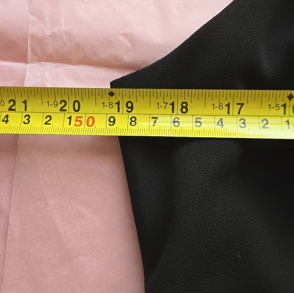 Vintage R&M Richards Black Sheath Dress 12P - Picture 6 of 8